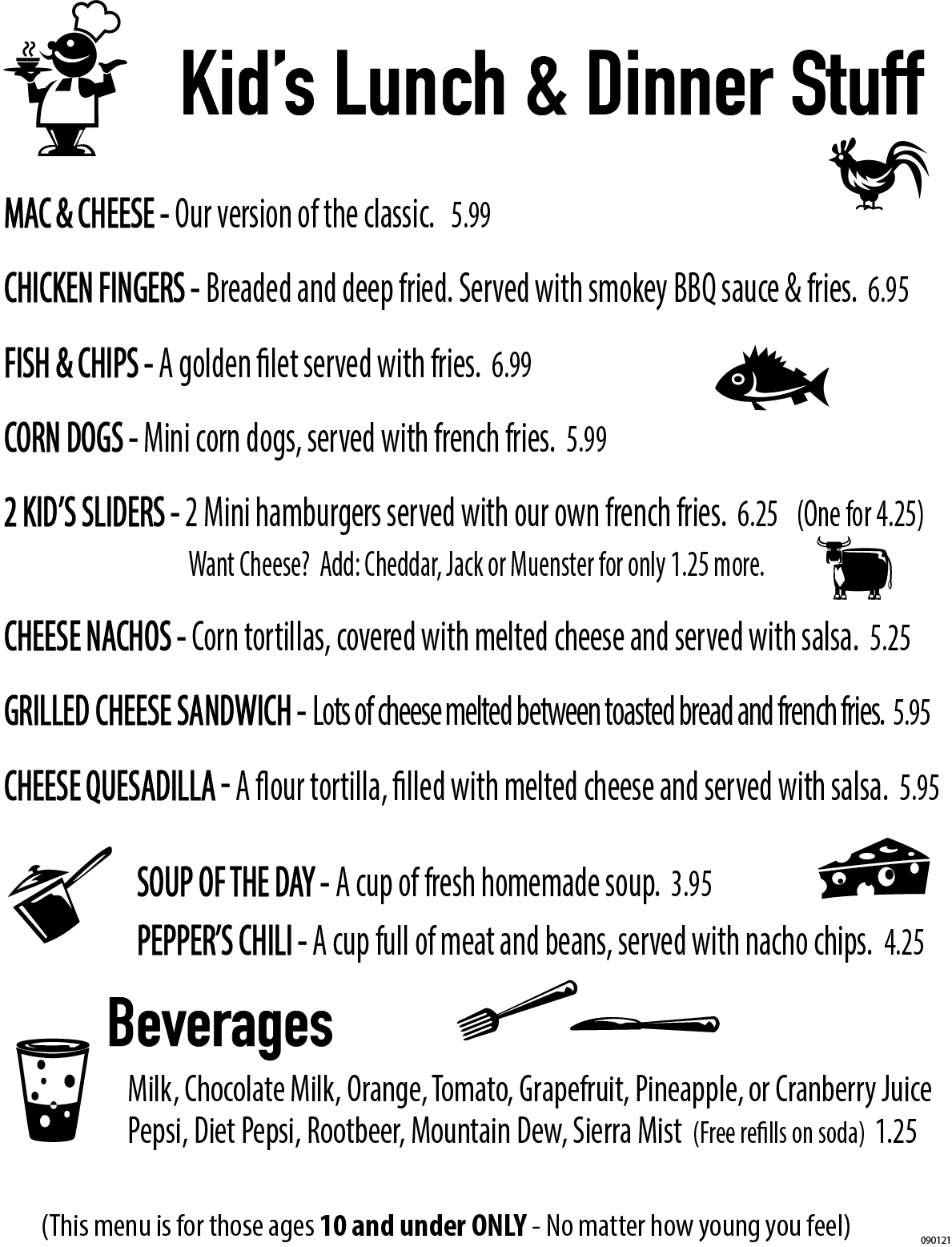 kids menu